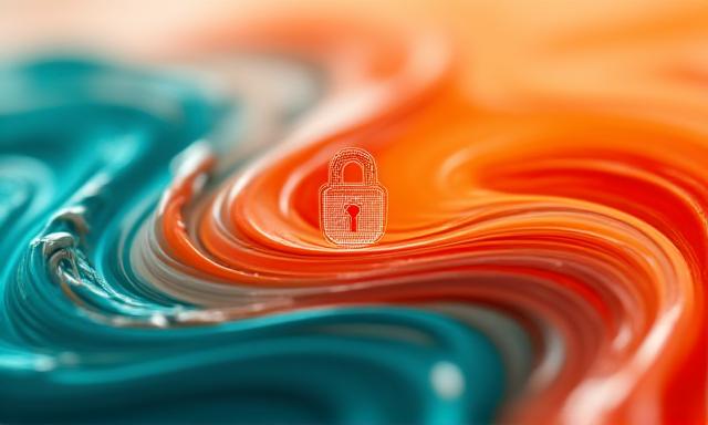 Creative abstract painting representing data protection