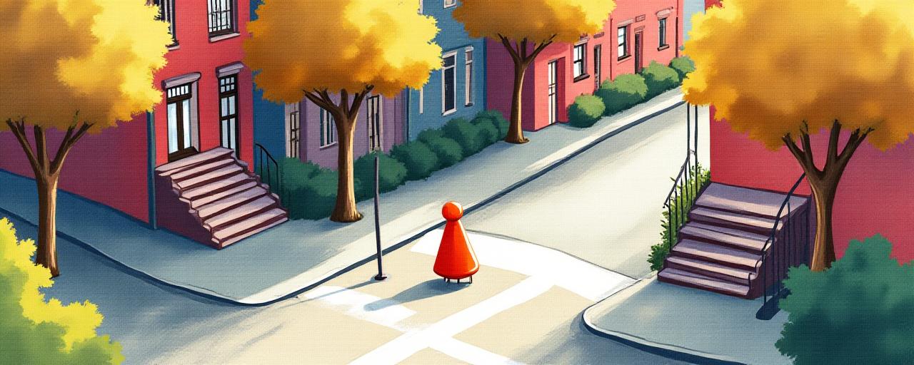 Creative map illustration of Greene Avenue area